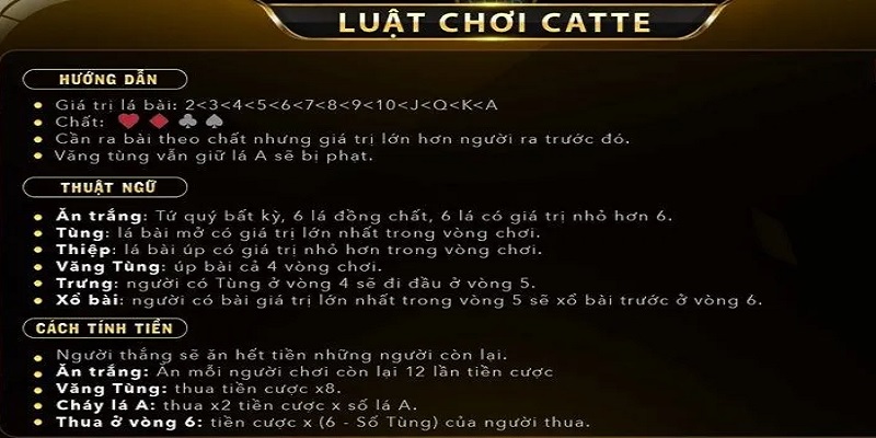 Người chơi cần hiểu rõ luật chơi trong game bài Catte