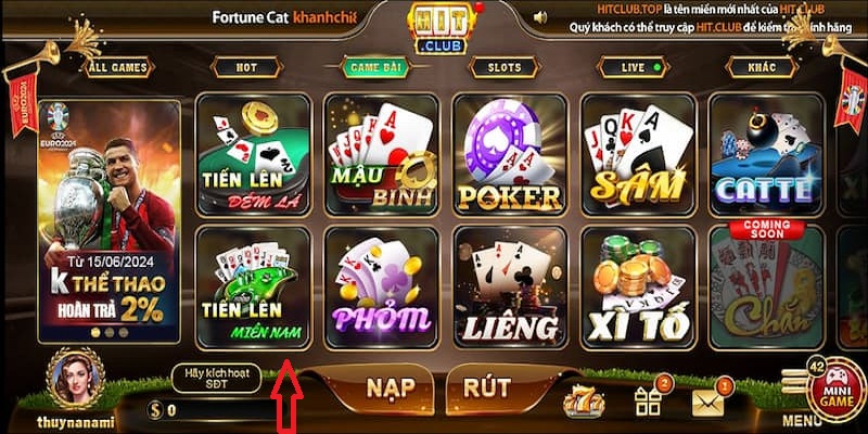 Khi truy cập vào cổng game hitclub, Tiến Lên Miền Nam luôn là sự ưu tiên hàng đầu