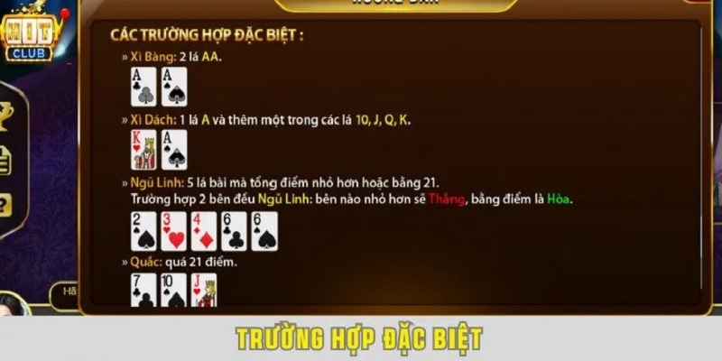 Bộ bài hoàn hảo Xì Dách cũng nằm trong trường hợp đặc biệt trong game